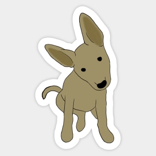 Puppy Outline Drawing Sticker